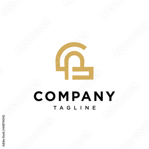 Letter C P door logo icon vector template.eps