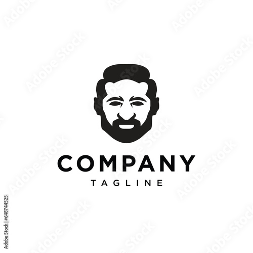 Smile Beard Man logo icon vector template.eps