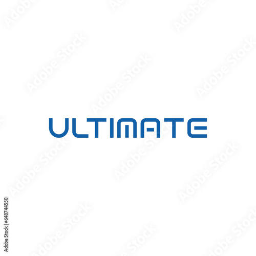 Ultimate wordmark logo icon vector template.eps