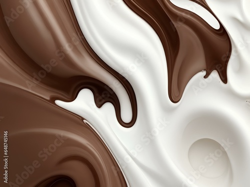 melted chocolate in milk