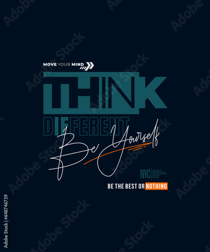Be yourself, abstract typography motivational quotes modern design slogan. Vector illustration graphics for print t shirt, apparel, background, poster, banner, postcard or social media content.