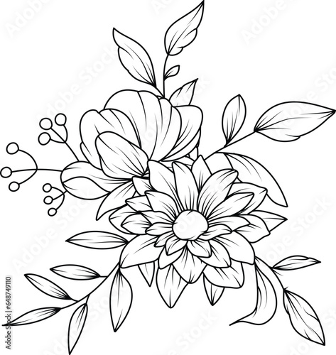 flower sketch Flower Pattern. Floral backgrounds for textiles  wallpapers  pattern fills and covers  surfaces and prints