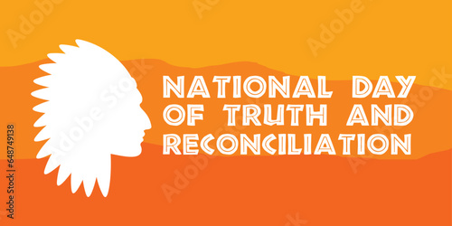 National Day for Truth and Reconciliation. Every Child Matters. Orange T-Shirt Day. 30th September. Vector Illustration.