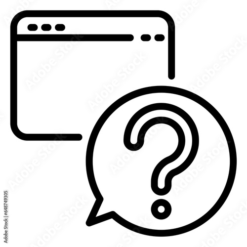 Question icon, line icon style