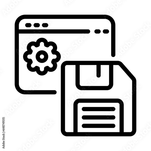 Save icon, line icon style