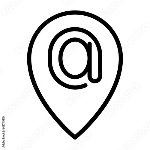 Email address icon, line icon style