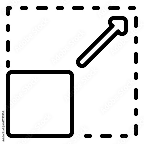 Maximize icon, line icon style