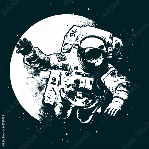 illustration of astronaut waving