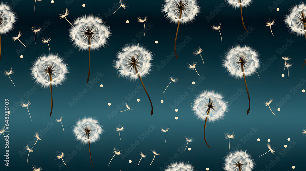 Seamless Dandelions Pattern