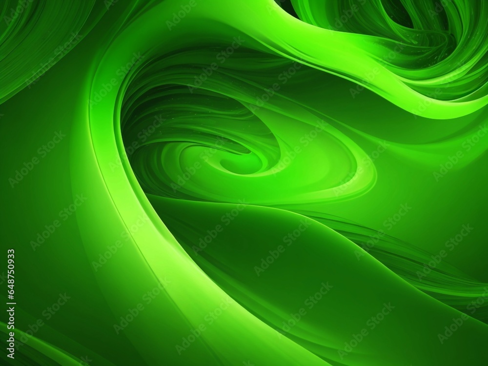 Obraz premium Abstract Fluid green wallpaper background, Generative AI