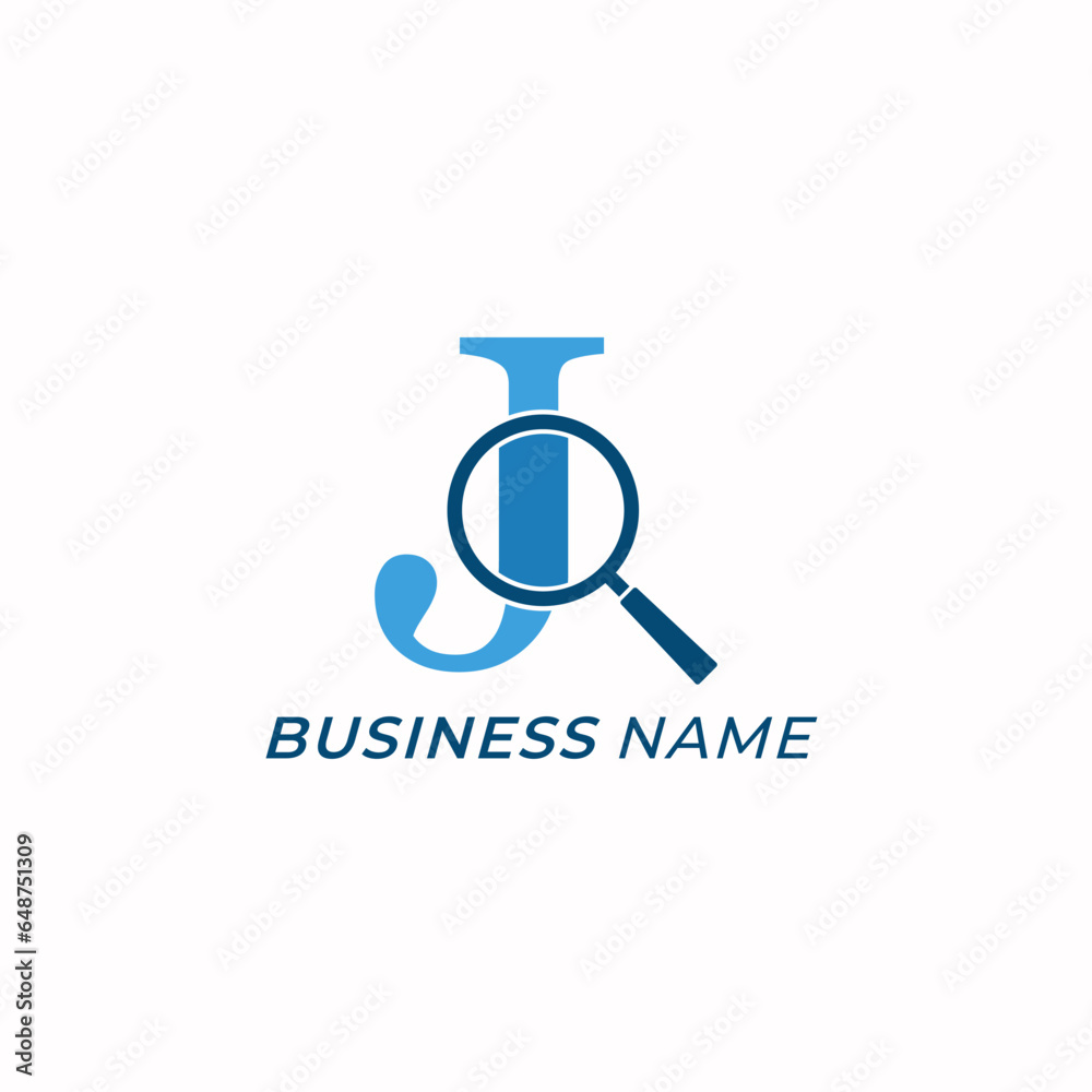 design logo combine letter I and magnifying glass design logo combine letter I and magnifying glass