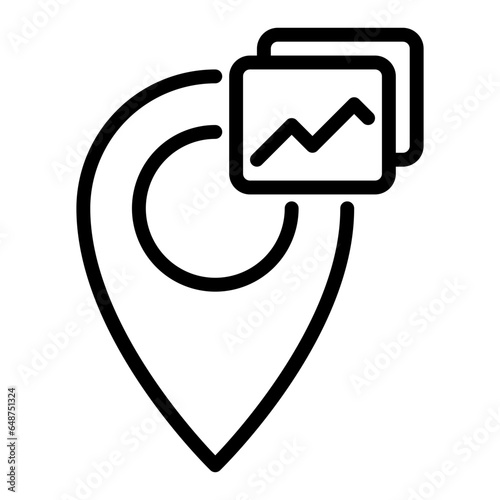 Delete Location icon, line icon style