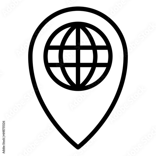 Share Location icon, line icon style