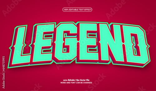 Legend old retro fully editable 3d premium vector text effect