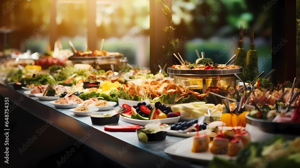 Buffet Dinner Catering  - Food Celebration Party Concept.
