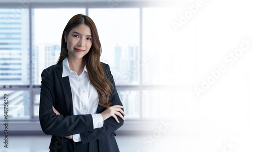 Canvas Print asian business people at white office