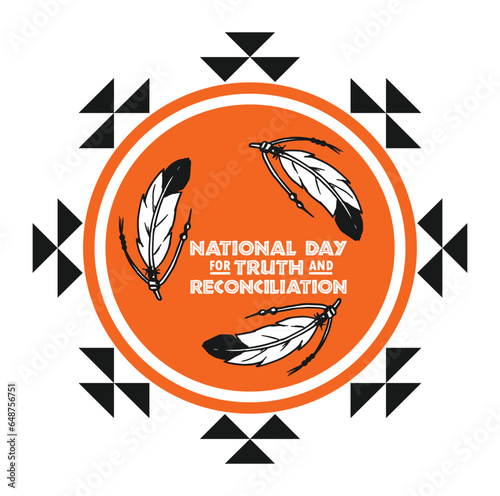 National Day for Truth and Reconciliation. Every Child Matters. Orange T-Shirt Day. 30th September. Vector Illustration.