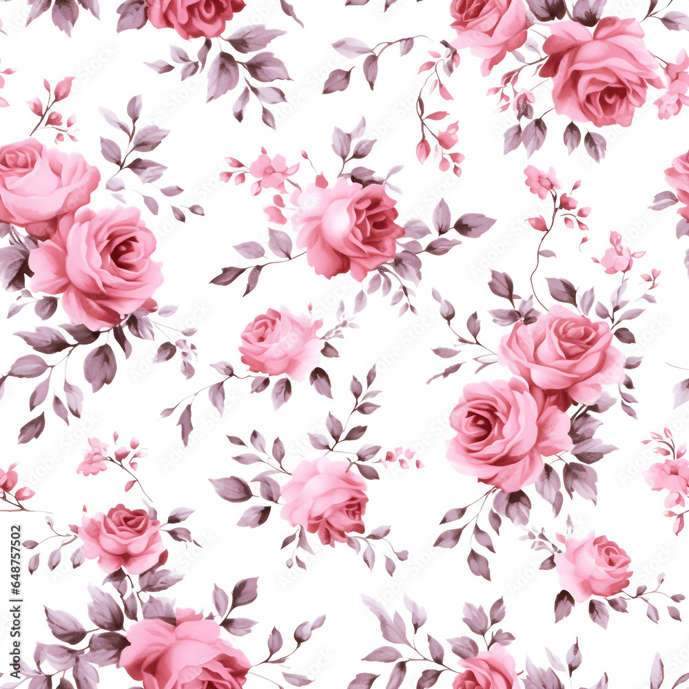 pattern with roses,flowers,velentine,pattern ,AI generated