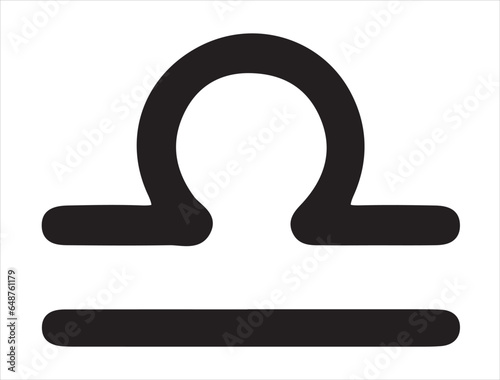 Libra zodiac sign silhouette vector art