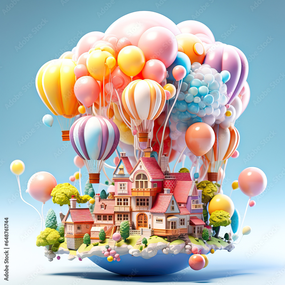 Up, Up and Away: A Whimsical Journey of a House Up, Up and Away: A Whimsical Journey of a House