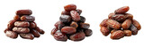 brown date arabic fruit on transparent background cutout. PNG file.
