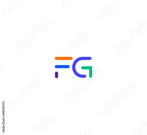 FG, GF letter logo design template elements. Modern abstract digital alphabet letter logo. Vector illustration. New Modern logo.