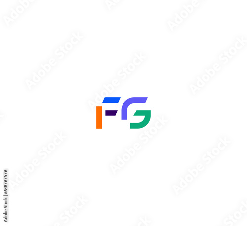 FG, GF letter logo design template elements. Modern abstract digital alphabet letter logo. Vector illustration. New Modern logo.