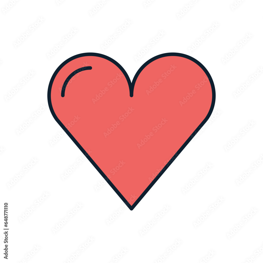 Heart related vector icon. Isolated on white background. Vector illustration