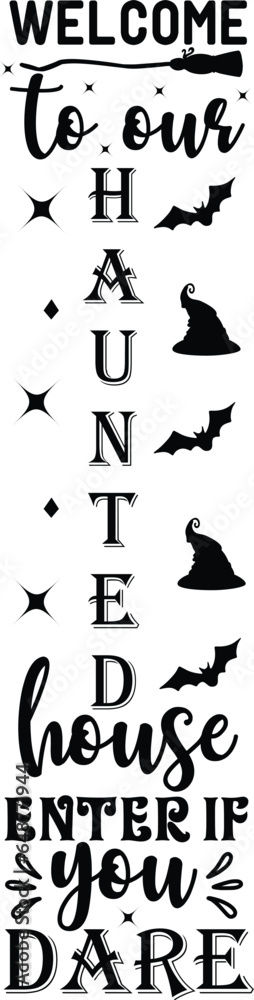 Halloween porch sign SVG design cut files Halloween porch sign SVG design cut files