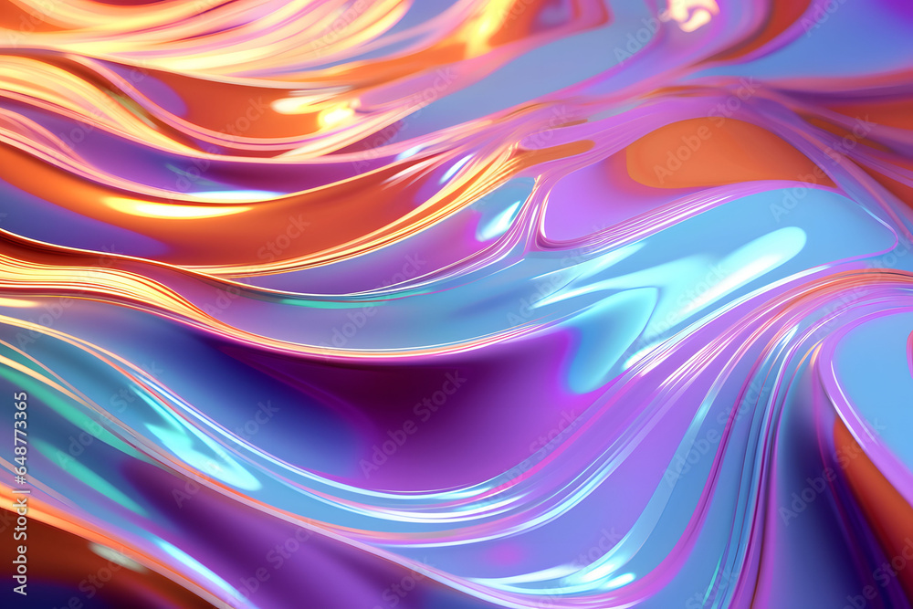 Obraz premium Hologram nostalgic liquid texture background