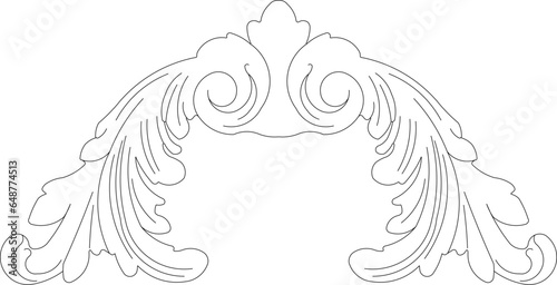 Vector sketch illustration of floral classic logo icon ornament design for completeness of the image