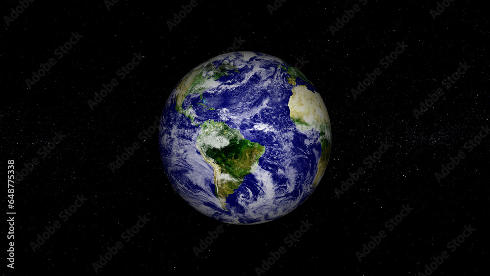 Planet earth isolate on white. 3d render of planet earth isolated on black background.
