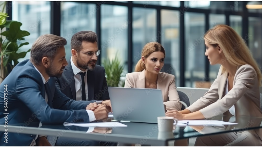Group of business people meeting in office, colleagues discussing, start planning, sharing ideas. Group of business people meeting in office, colleagues discussing, start planning, sharing ideas.