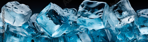 ice cubes texture . generative ai photo