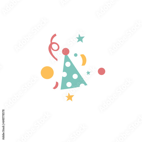 Fun colorful line doodle shape set. Creative minimalist style art symbol collection for children or party celebration with basic shapes. Simple upbeat childish drawing scribble decoration.