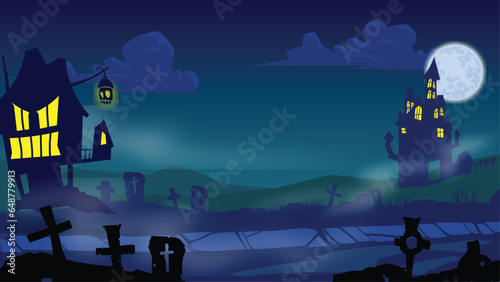 Helloween Theme Background Vector Illustration
