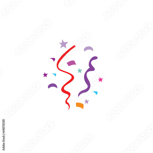 Fun colorful line doodle shape set. Creative minimalist style art symbol collection for children or party celebration with basic shapes. Simple upbeat childish drawing scribble decoration.