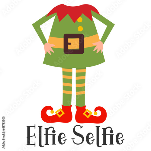 Elfie Selfie - Christmas Illustration