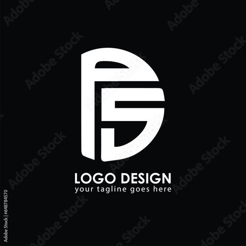 PS PS Logo Design, Creative Minimal Letter PS PS Monogram