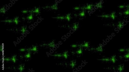 Abstract glow green color illustration background geometric shape design.