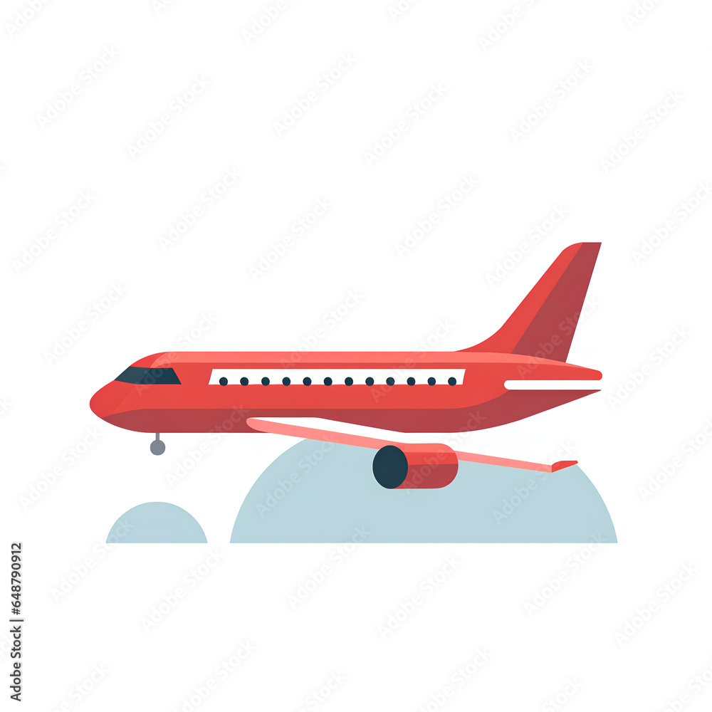 red airplane vector style