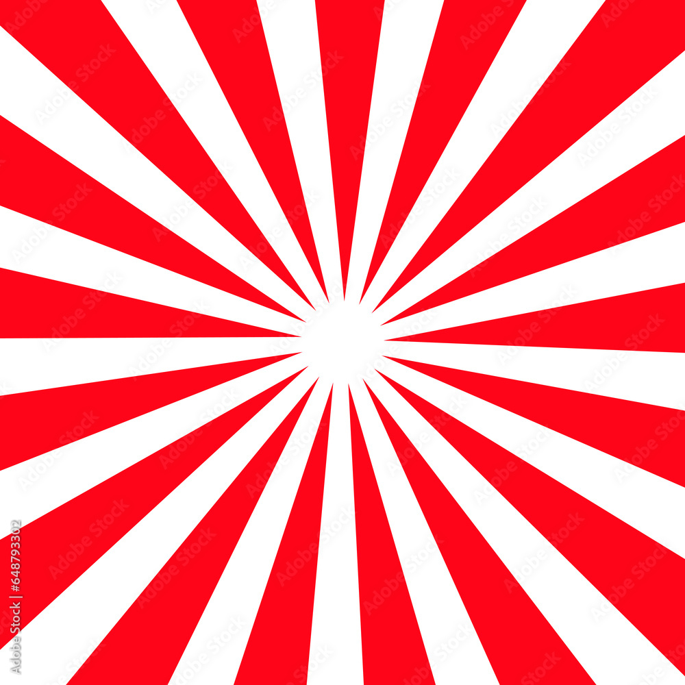 Fototapeta premium 赤い放射線 集中線 1:1