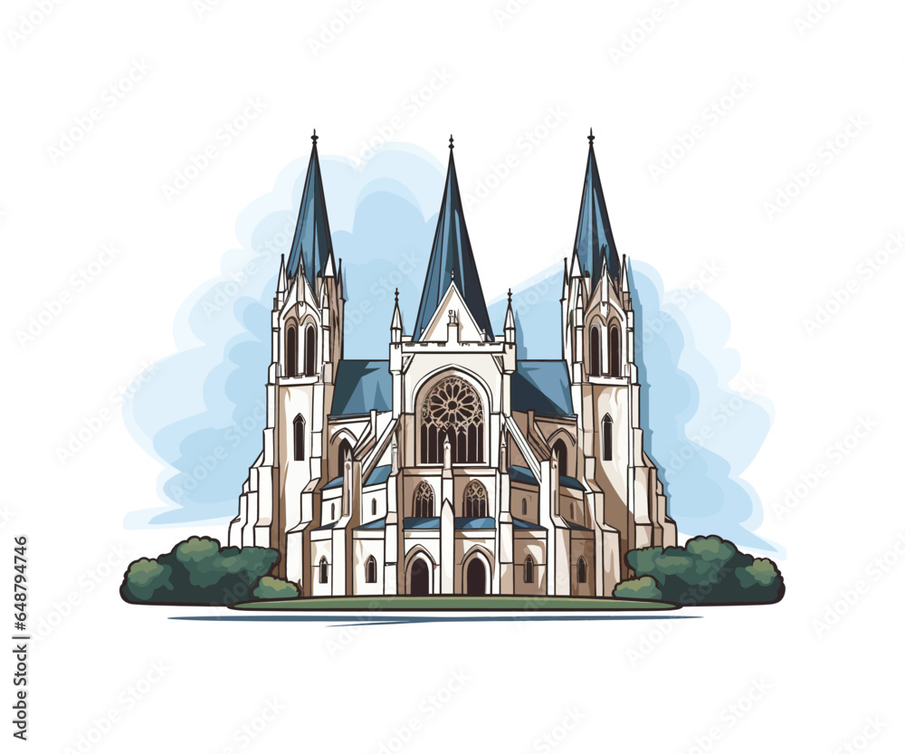 Gothic cathedral. Vector illustration design.