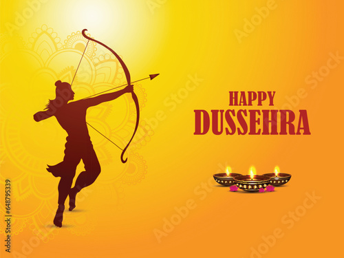 Happy dussehra celebration design with vector illustration