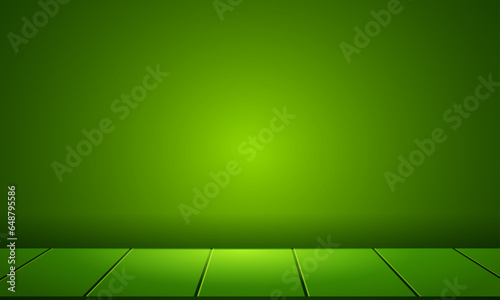 Vector abstract smooth studio room green background used for product display banner template