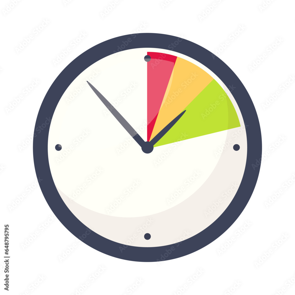 Vector iron stopwatch counts time. catch up in time. flat vector illustration Vector iron stopwatch counts time. catch up in time. flat vector illustration
