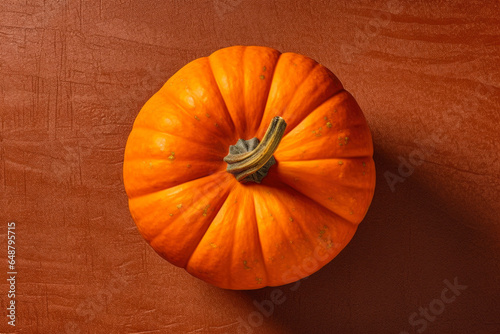 Pile of small fall pumpkins traditional Thanksgiving harvest at autumn season