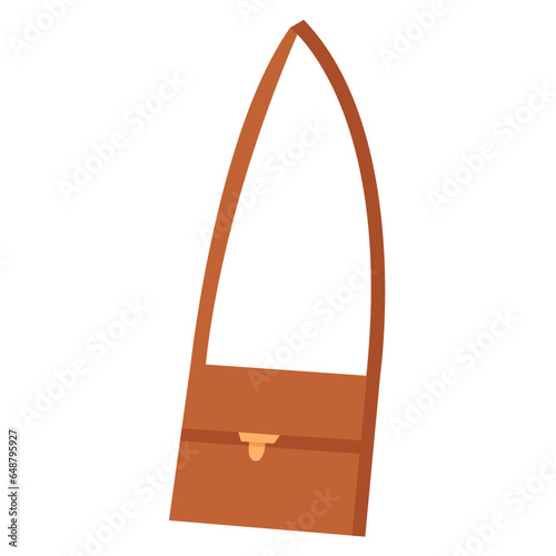 Vector template with a women crossbody bag isolated
