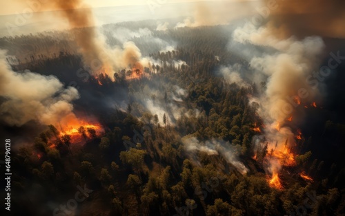 Devastating Fire Disaster as Forest Consumed by Flames