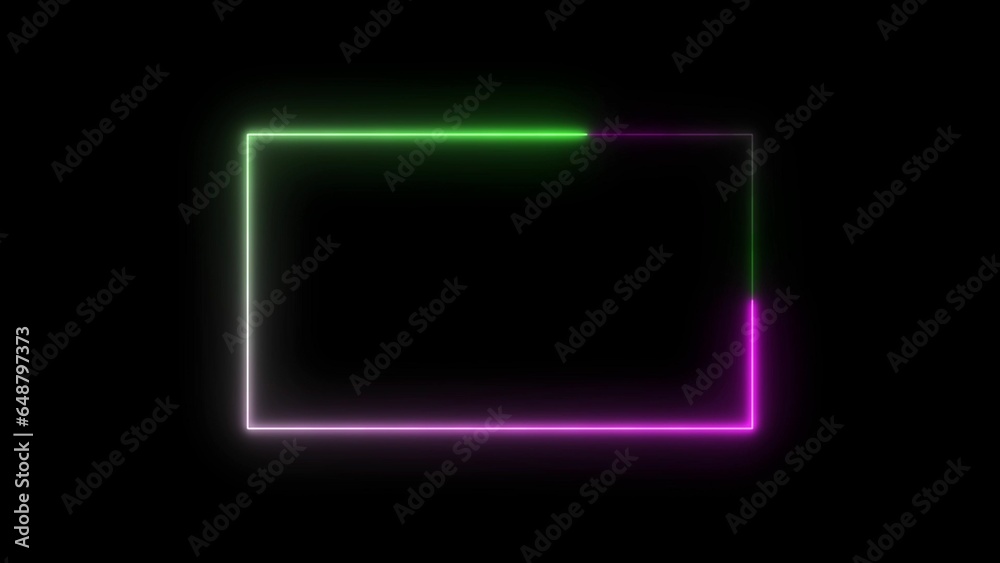 rectangular frame with shining effects on dark- brown background. Glowing backdrop linear